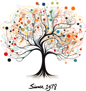 Celebratory tree graphic with 'since 1978' written beneath it